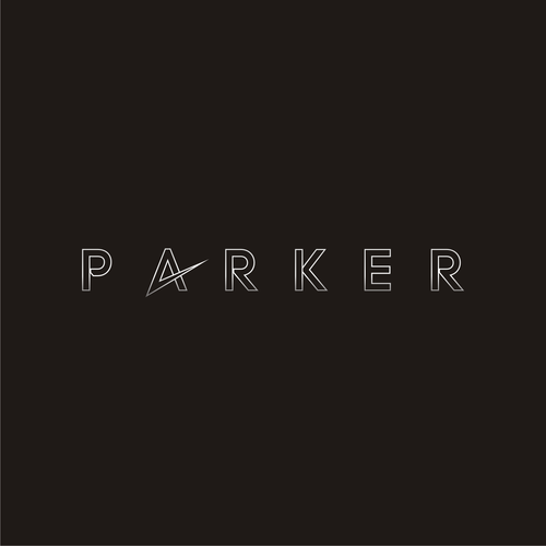 Silver logo with the title 'PARKER LOGO'