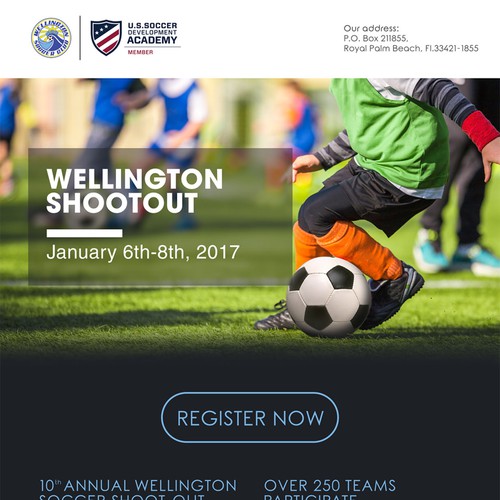 Soccer design with the title 'Email'