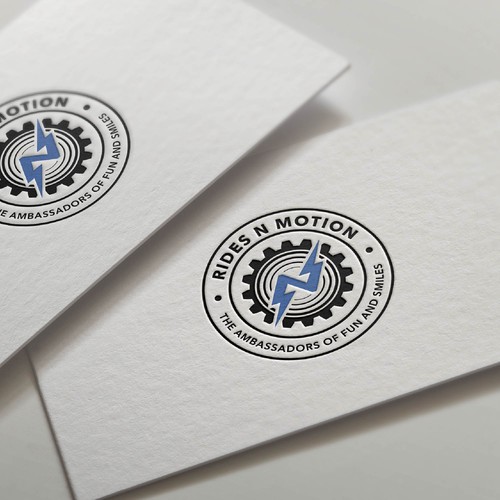 Scooter logo with the title 'Rides N Motion: Electrifying Adventures Await'