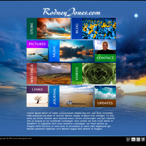 Music website with the title 'New website design wanted for www.rodneyjones.com'