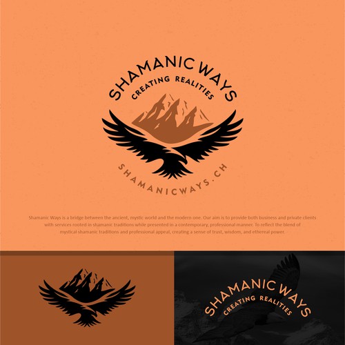 Wisdom logo with the title 'Logo for SHAMANIC WAYS with detailed briefing'