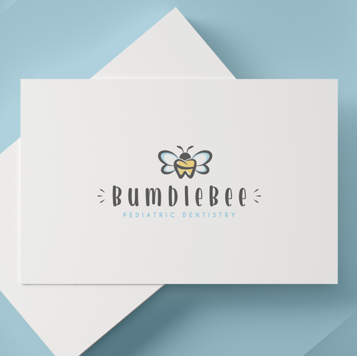 Bumblebee design with the title 'pediatric dentistry logo'
