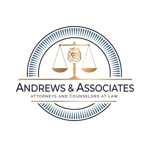 Scale design with the title 'Andrews & Associates logo & brand identity pack'