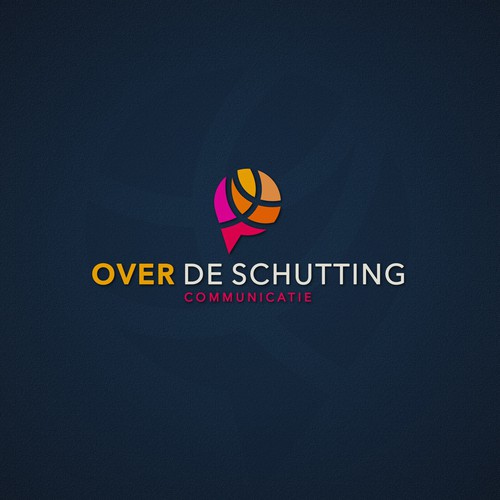 Communication logo with the title '"Over de schutting" logo'
