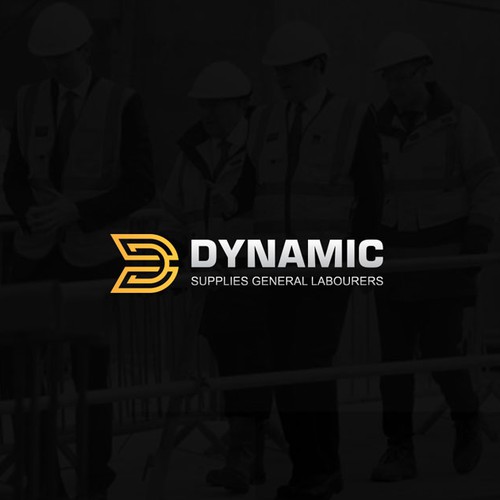 Dynamic design with the title 'Modern, dynamic D letter logo concept'