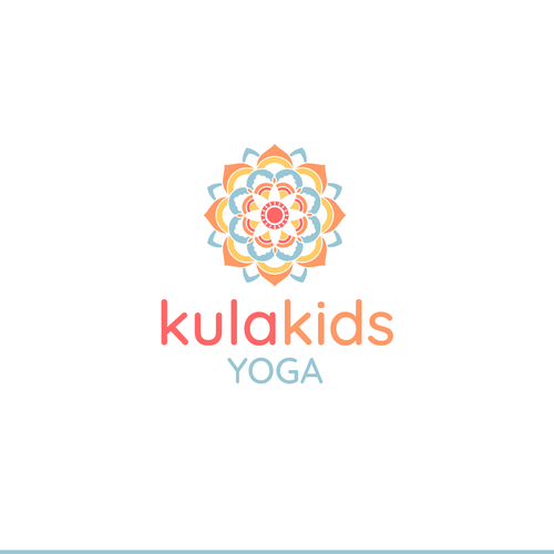 Mandala logo with the title 'Logo for KulaKids Yoga'