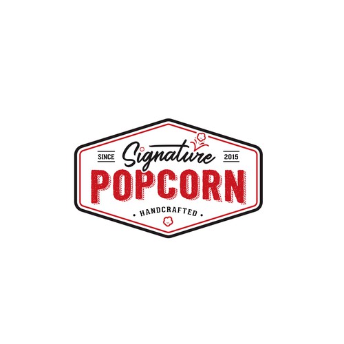 Snacks design with the title 'Classic Logo for popcorn business'