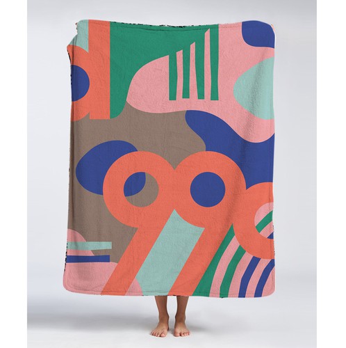 Modern artwork with the title 'Minimal 99designs blanket'
