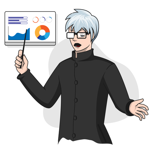 Anime artwork with the title 'Anime Mascot for Rocket'