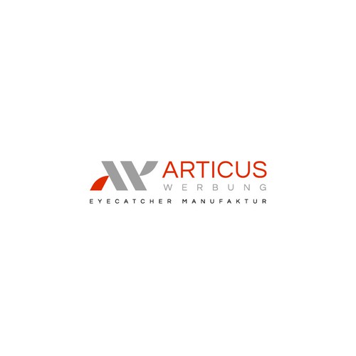Manufacturing logo with the title 'A + W Articus Werbung Logo Design Proposal'