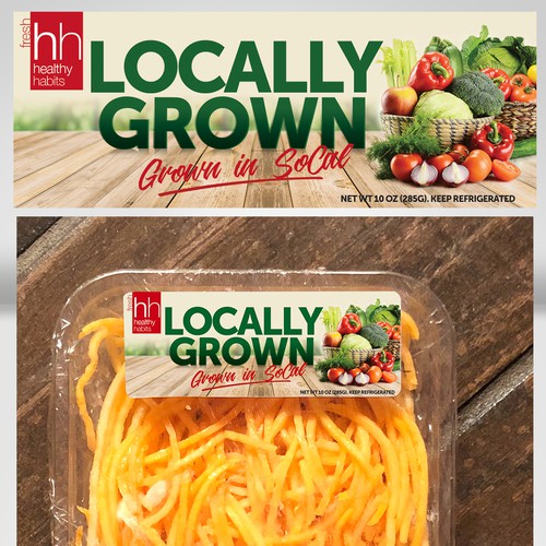 Healthy food design with the title 'Healthy Food Label'