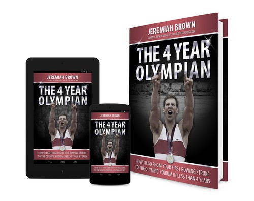 Sports book cover with the title 'Stand-out ebook cover for: The 4-Year Olympian '