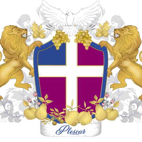 Family artwork with the title 'Family Crest'