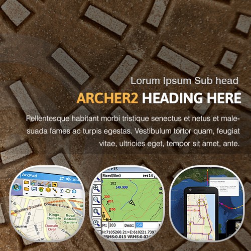 Navigation design with the title 'Simple, Product web Banner - layout only, no illustration needed!'