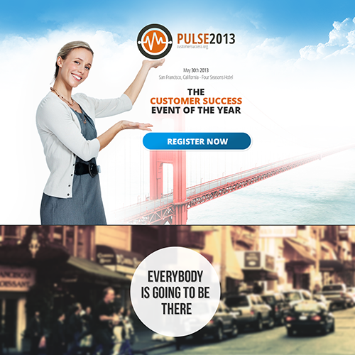 Event design with the title 'The 2013 Customer Success Conference Webpage'