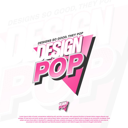 Pop art logo with the title 'Logo for Design Agency'