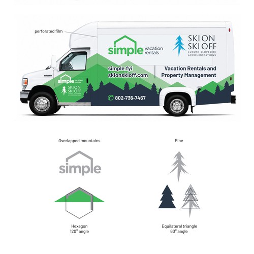 Wrap design with the title 'Simple car wrap concept'