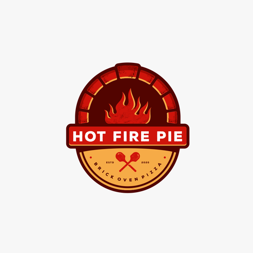 Flaming logo with the title 'Hot Fire Pie'