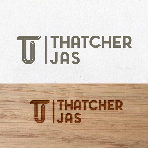 Carpentry design with the title 'Wooden Logo'