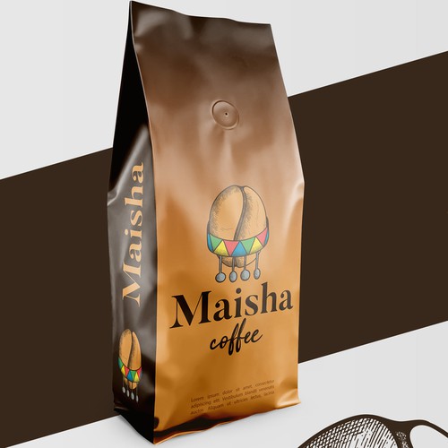 Coffee bean design with the title 'Logo for a coffee company'