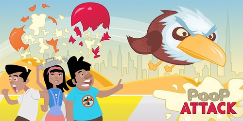 Bird artwork with the title 'Splash Page Vector Illustration For Mobile Game Releasing Soon'