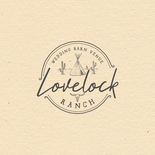 Wedding logo with the title 'Western/boh logo for wedding barn'