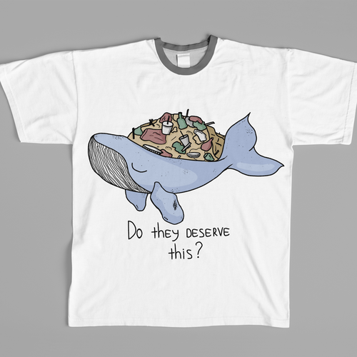 Whale t-shirt with the title 'eco t-shirt'