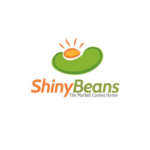 Bean logo with the title 'Logo for an online groceries store'