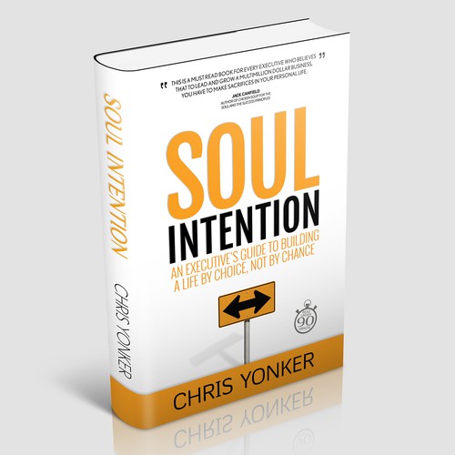 Typography book cover with the title 'Soul intention book cover'