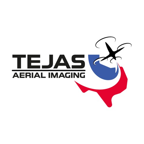 Drone logo with the title 'Tejas Aerial Imaging'