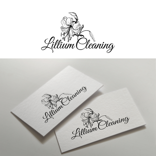 Lily design with the title 'Logo for cleaning company'