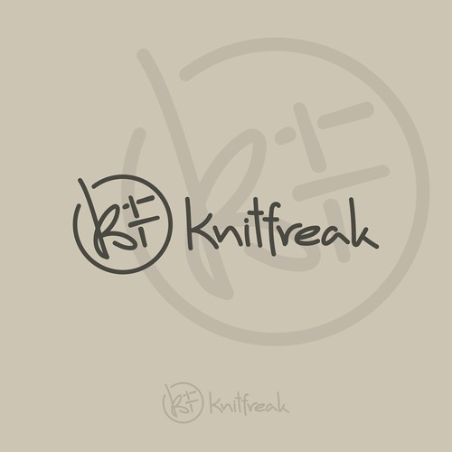 Knitting design with the title 'Logo concept'