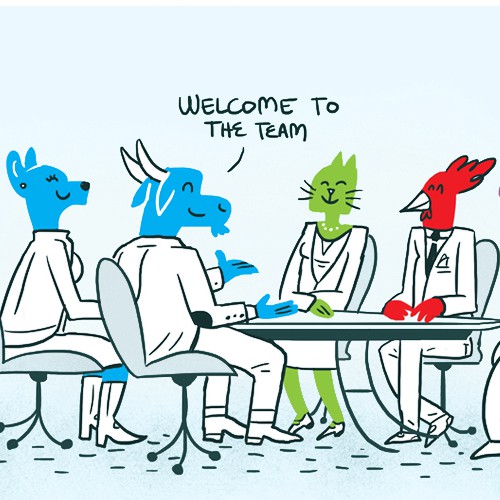 Cartoon artwork with the title 'Cartoon characters '