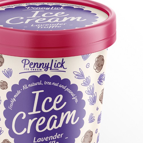 Ice cream design with the title 'Ice Cream Packaging Design'