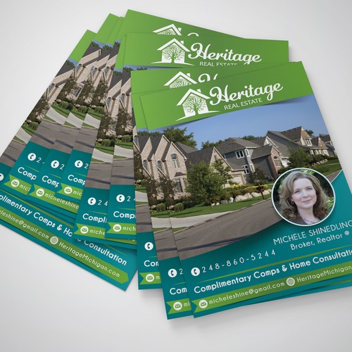 House design with the title 'real estate flyer design'