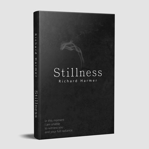 Black and white book cover with the title 'Stillness'