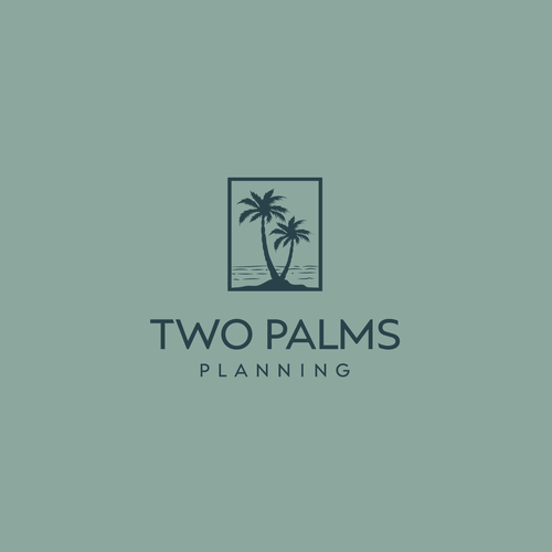 Palm tree logo with the title 'Logo for Financial Planning Firm'