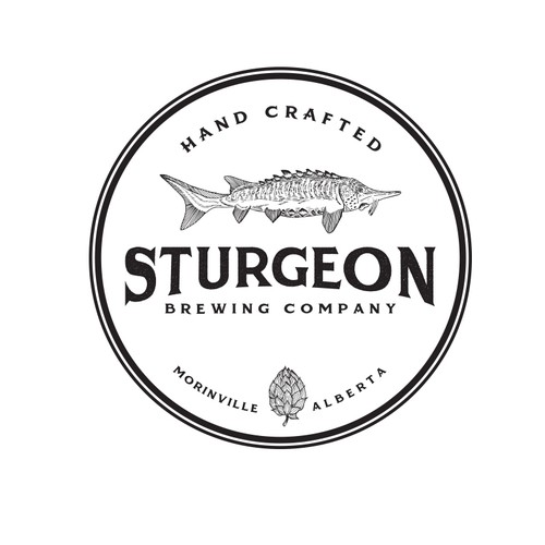 Sketch brand with the title 'Hand-drawn logo for a brewing company '