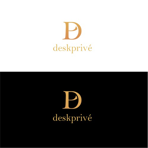 Font brand with the title 'Deskprive logo contest submission'