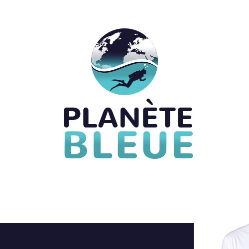 Planet logo with the title 'Logo Planète Bleue'