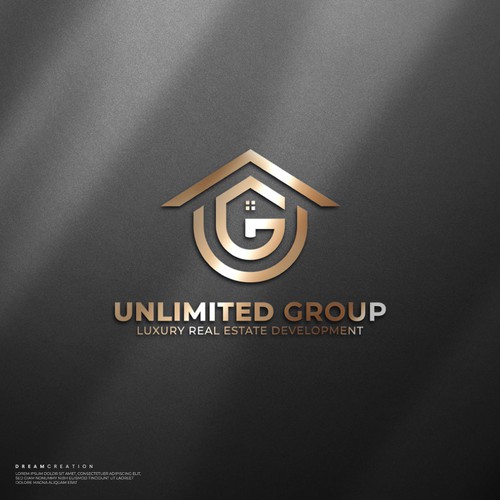 U logo with the title 'Real Estate Logo Design'
