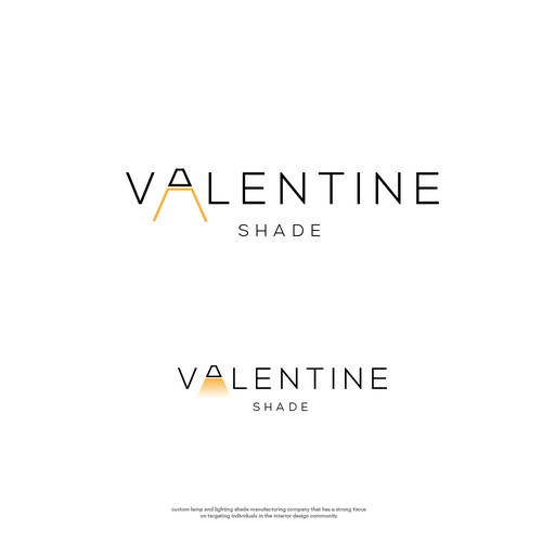 Lamp logo with the title 'Valentine lamp'