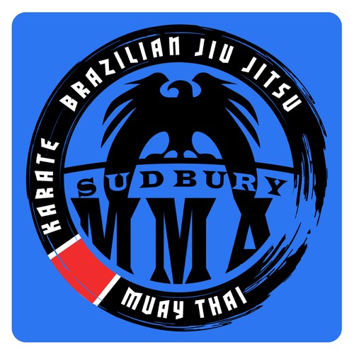 Kickboxing logo with the title 'Sudbury Mixed Martial Arts Logo Design 2'