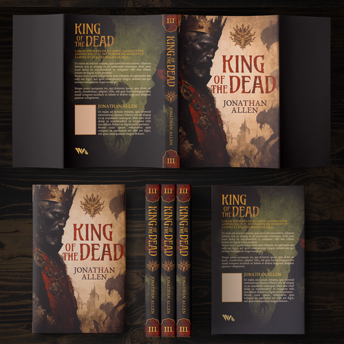 Fantasy design with the title 'Mistress of the Night and King of the Dead, by Jonathan Allen'