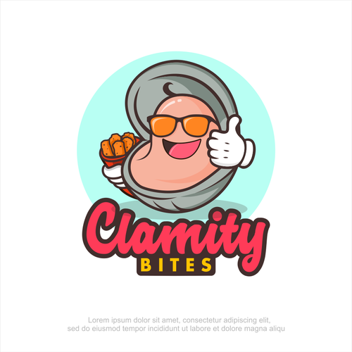 Bite logo with the title 'Clamity bites'