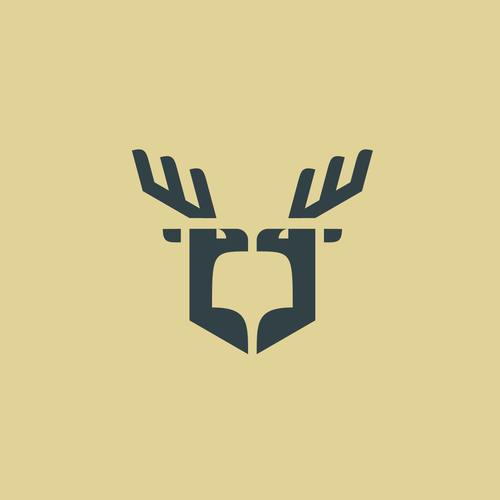 Deer head logo with the title 'deer logo concept'