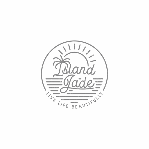 Grunge logo with the title 'Monoline style logo for Island Jade'