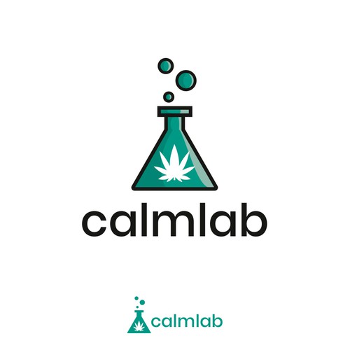 Illustrator design logo with the title 'Calmlab Logo Design'
