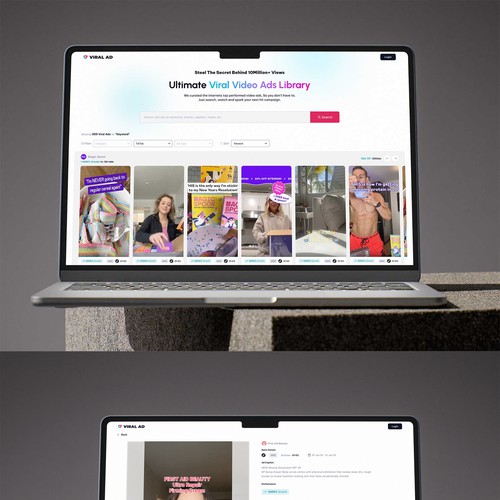 Digital website with the title 'Website design for marketing agency'
