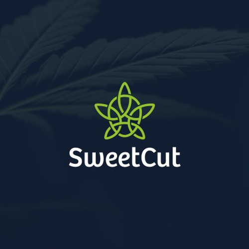 Logo with the title 'Modern Design for Sweet Cut, a Marijuana Cultivation Company'